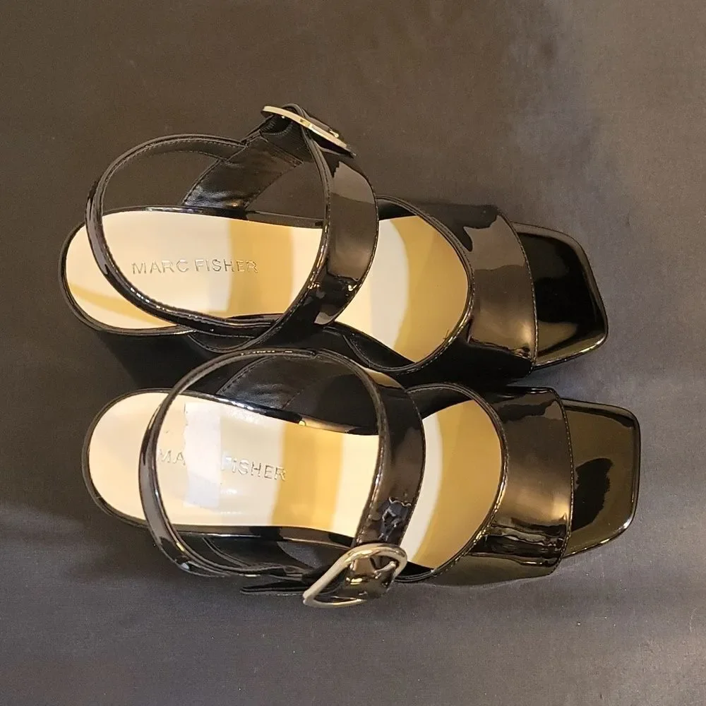BRAND NEW MARC FISHER WOMEN'S GRADUATE BLOCK HEEL DRESS SANDAL R3